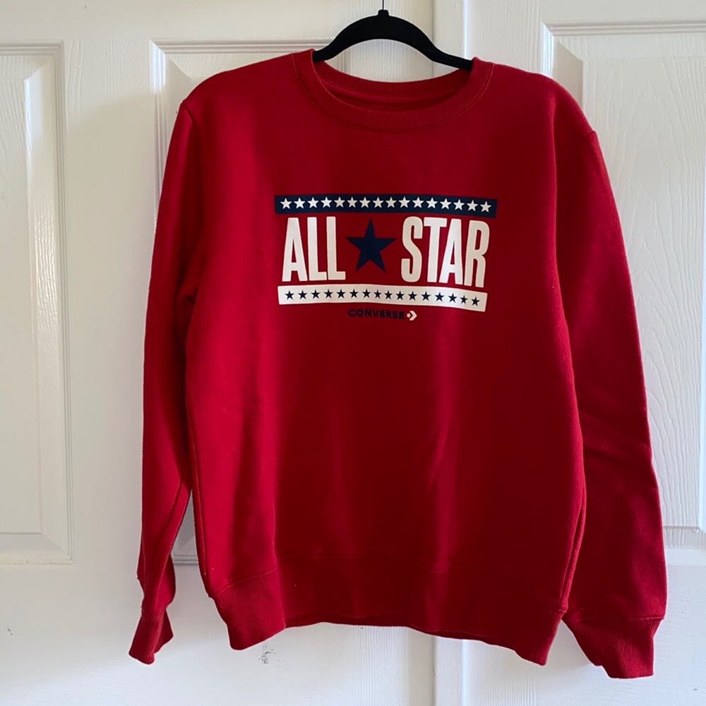 NWOT UO Converse All Star Red Graphic Sweatshirt